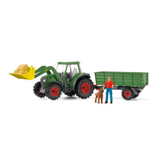 Schleich farm world traktor med trailer 42608