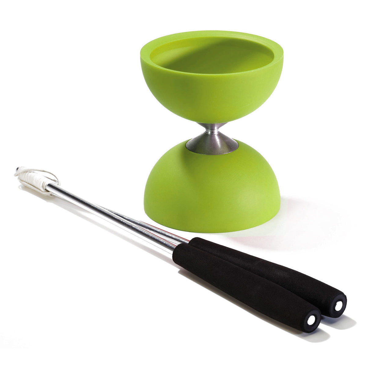 Eureka gummi Diabolo med aluminiumstænger - grøn
