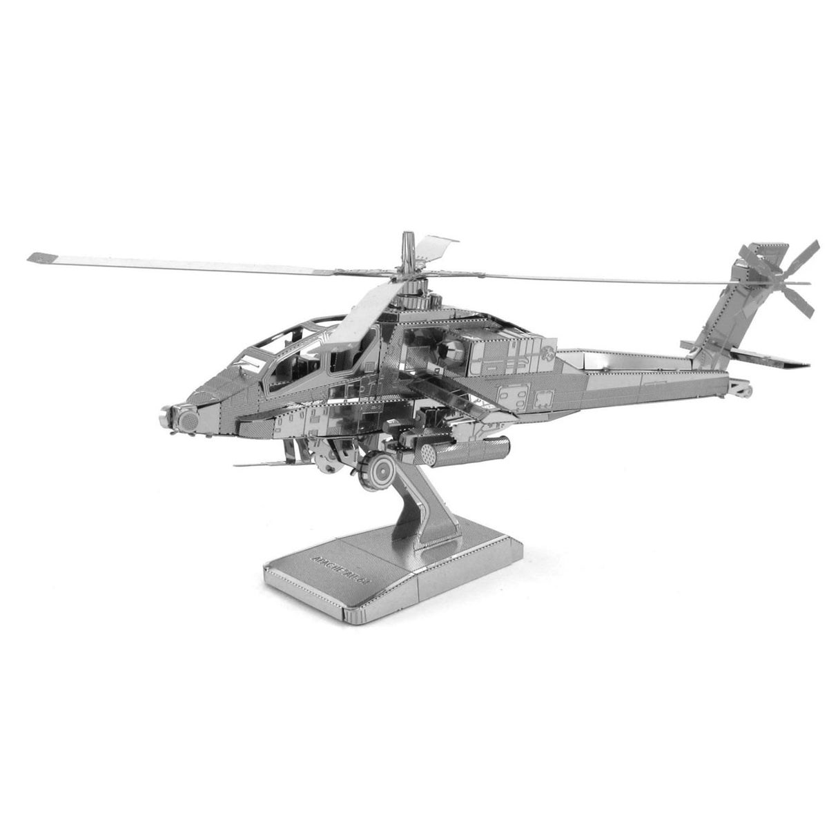 Eureka metal earth ah-64 apache sølv udgave