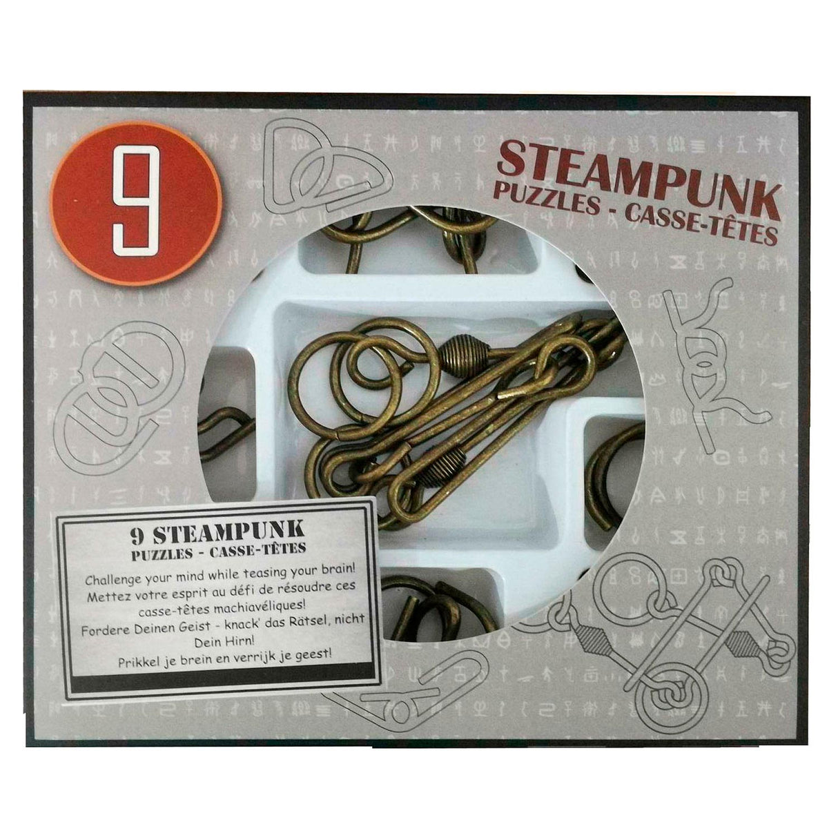 Eureka Steampunk Brain Puzzles Gray, 9 ..