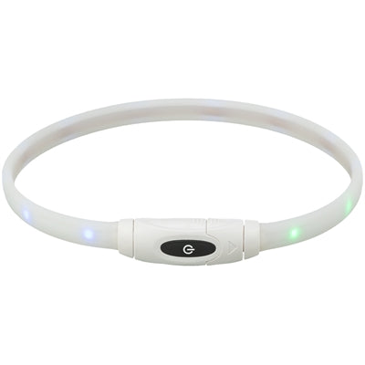 Trixie lysende hunde krave USB silikone genopladelig flerfarvet