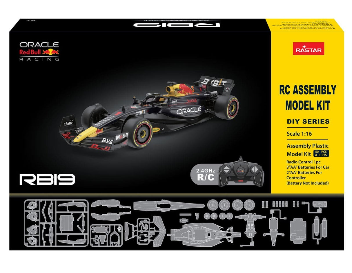 Rastar radiostyringssæt 1:16 oracle red bull f1 racing rb19 klodser længde 35 cm formel 1