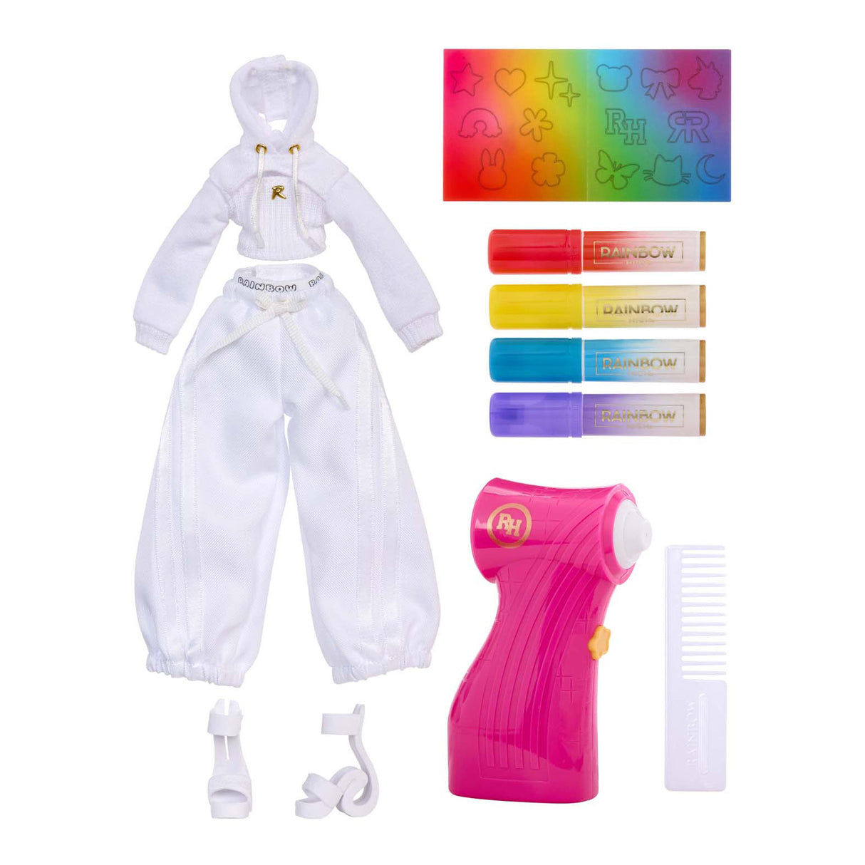Rainbow high air brush skabe modedukke - grønne øjne