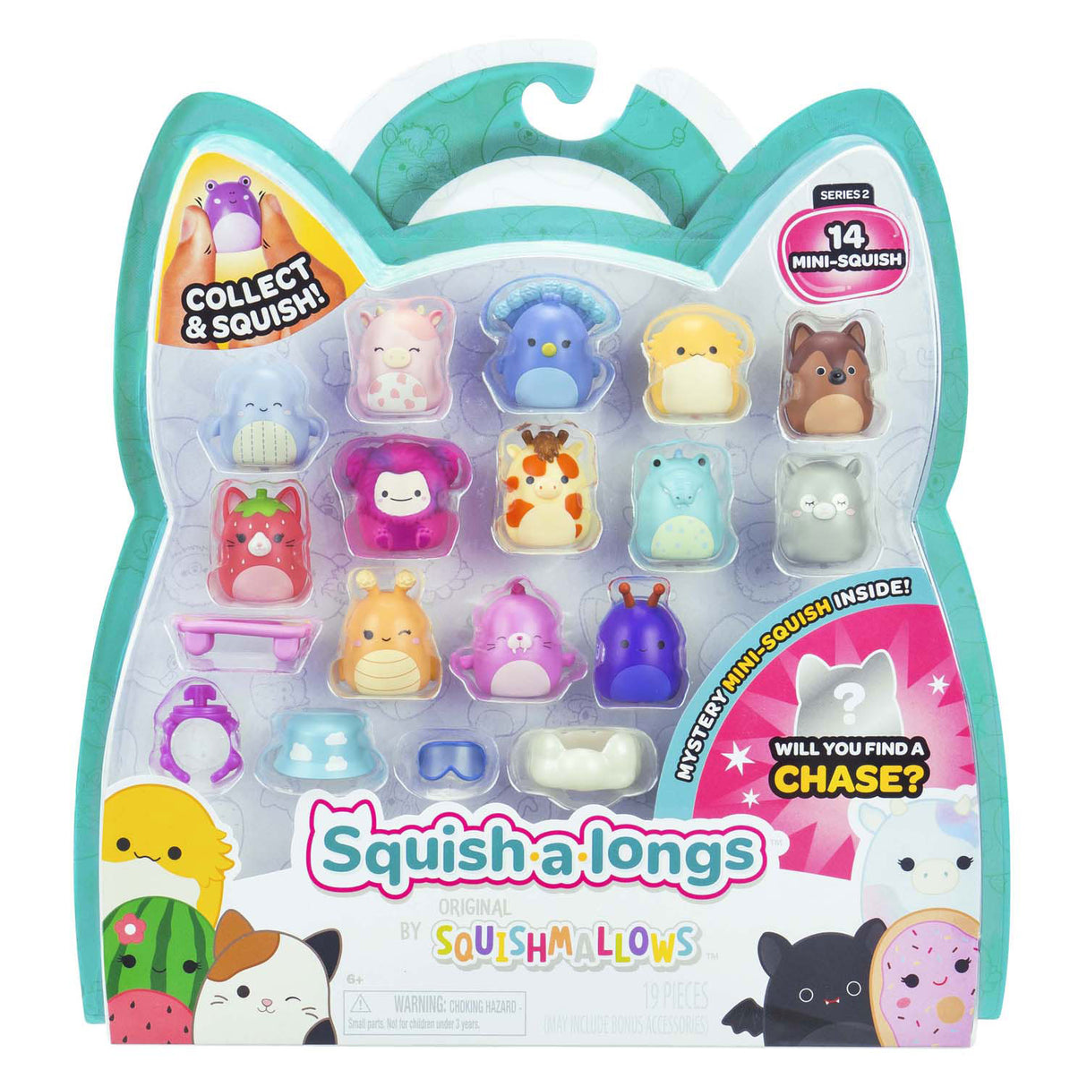 Squishmallows - squish-a-longs spillefigurer 2, 14 stk.