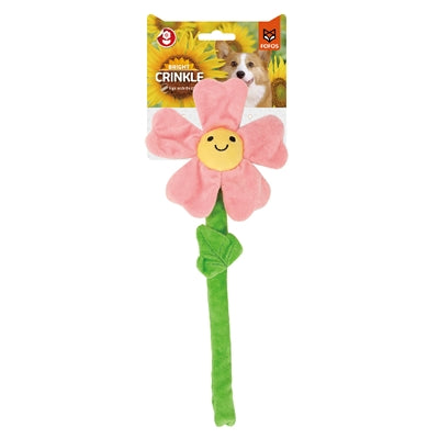 Fofos crinkle blomst pink med reb stilk