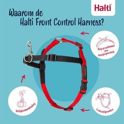 Halti sele front kontrol sort