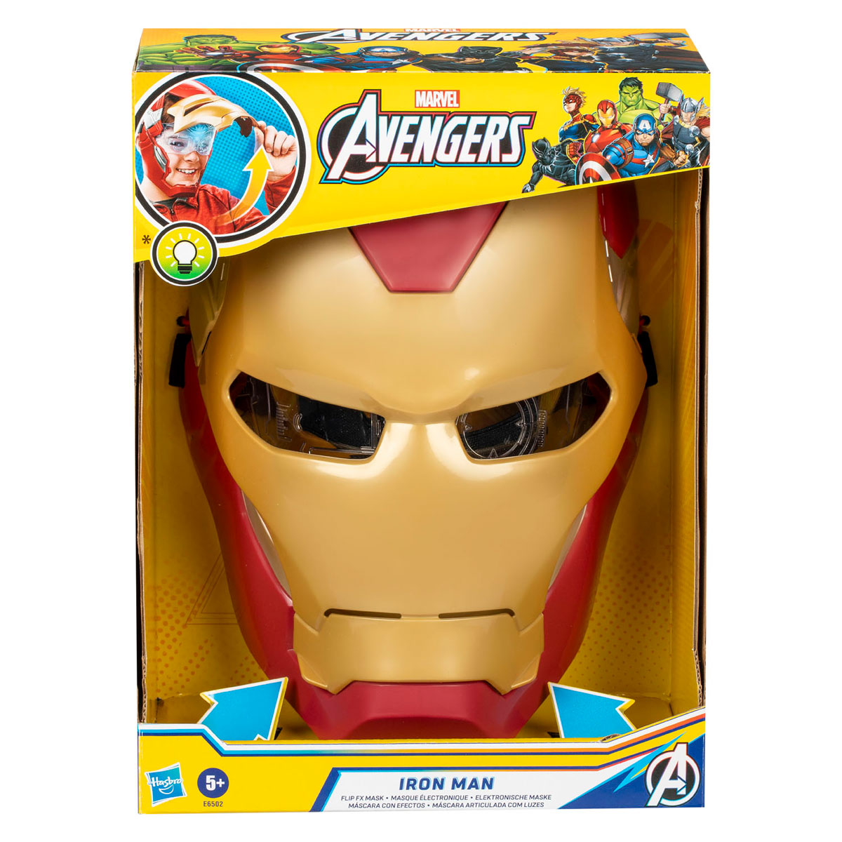 Marvel Avengers the iron man kostume maske - guld