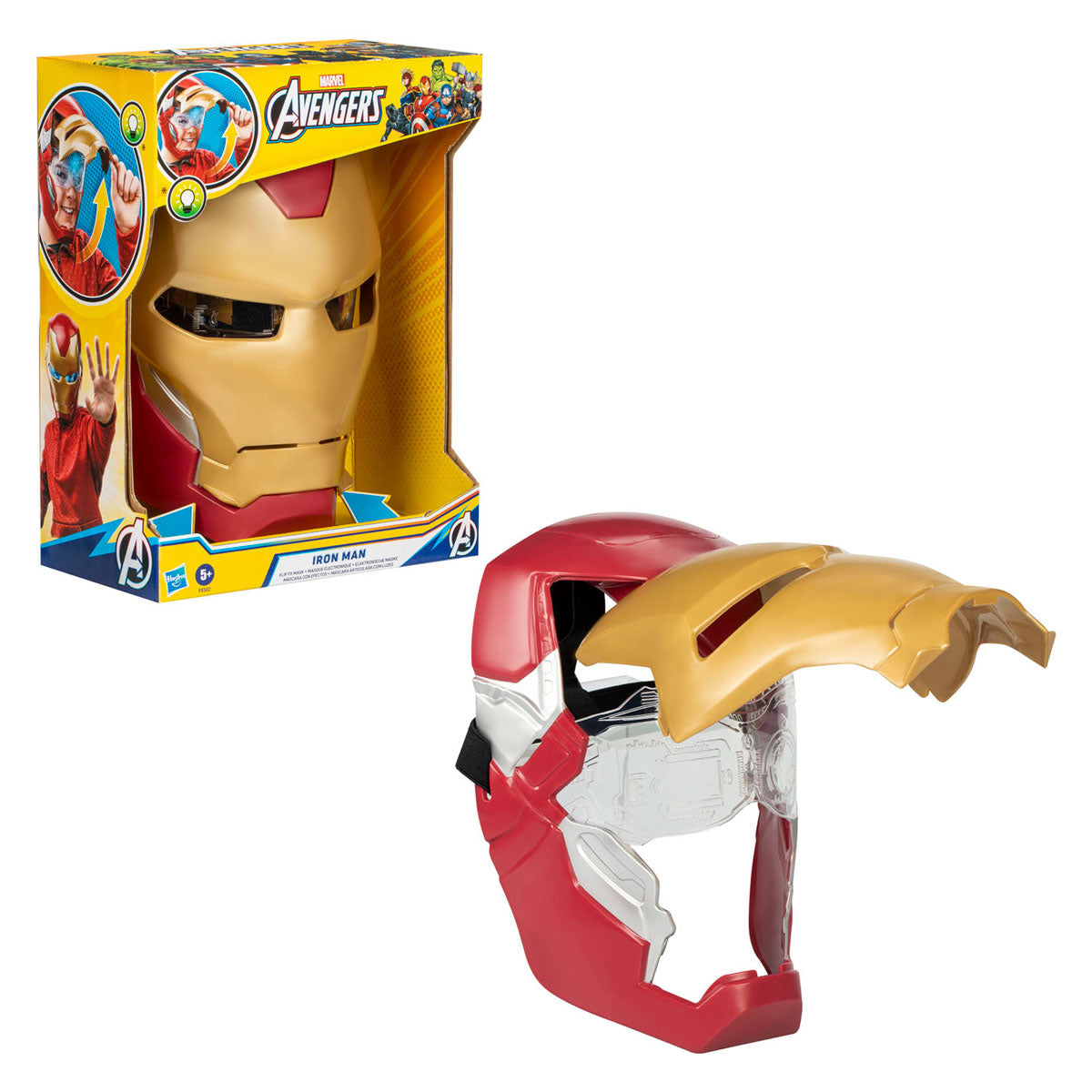 Marvel Avengers the iron man kostume maske - guld
