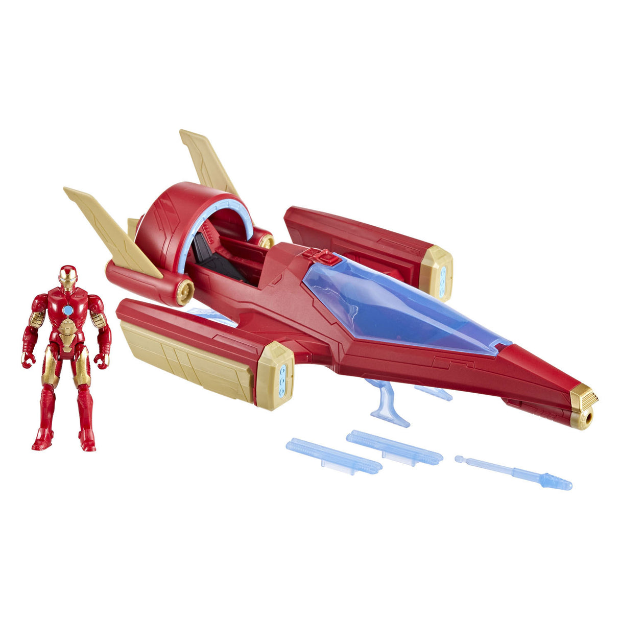 Marvel Avengers Iron Man-skib med 1 figur - 10 cm - 4 år