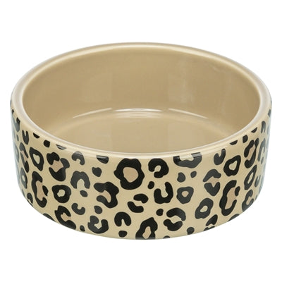 Trixie madskål drikkeskål Leo cat keramisk leopardprint assorteret