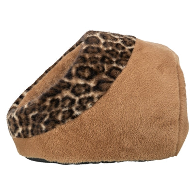 Trixie katteseng iglo leo blødt plys brunt leopardprint