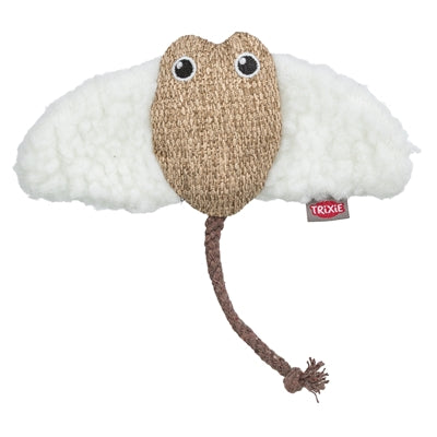 Trixie stingray stof plys med katteurt katteurt hvid beige