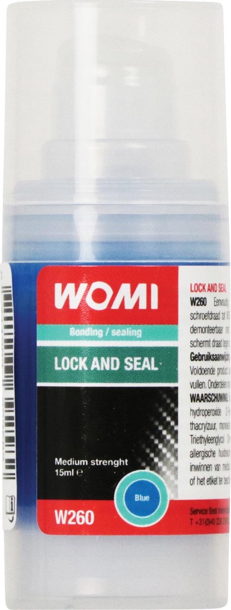 Womi w260 lås og tætning blå 15ml
