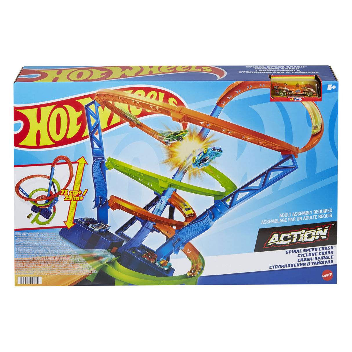 Hot Wheels Action Hyper-Speed Crash Race Track