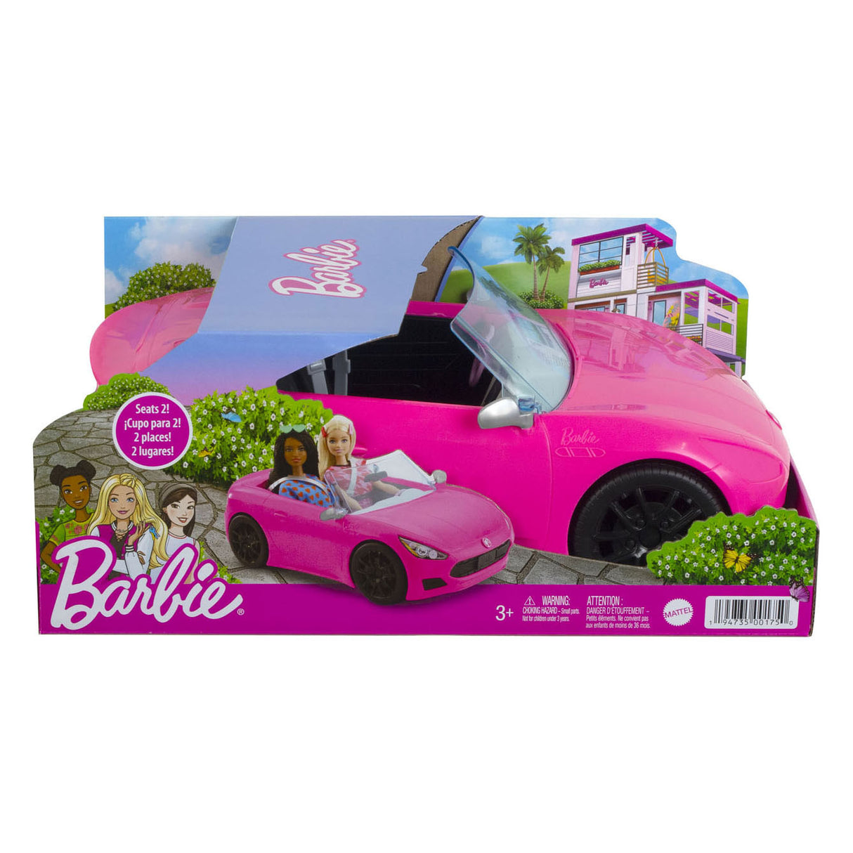 Barbie glam cabriolet bil - dukkebil