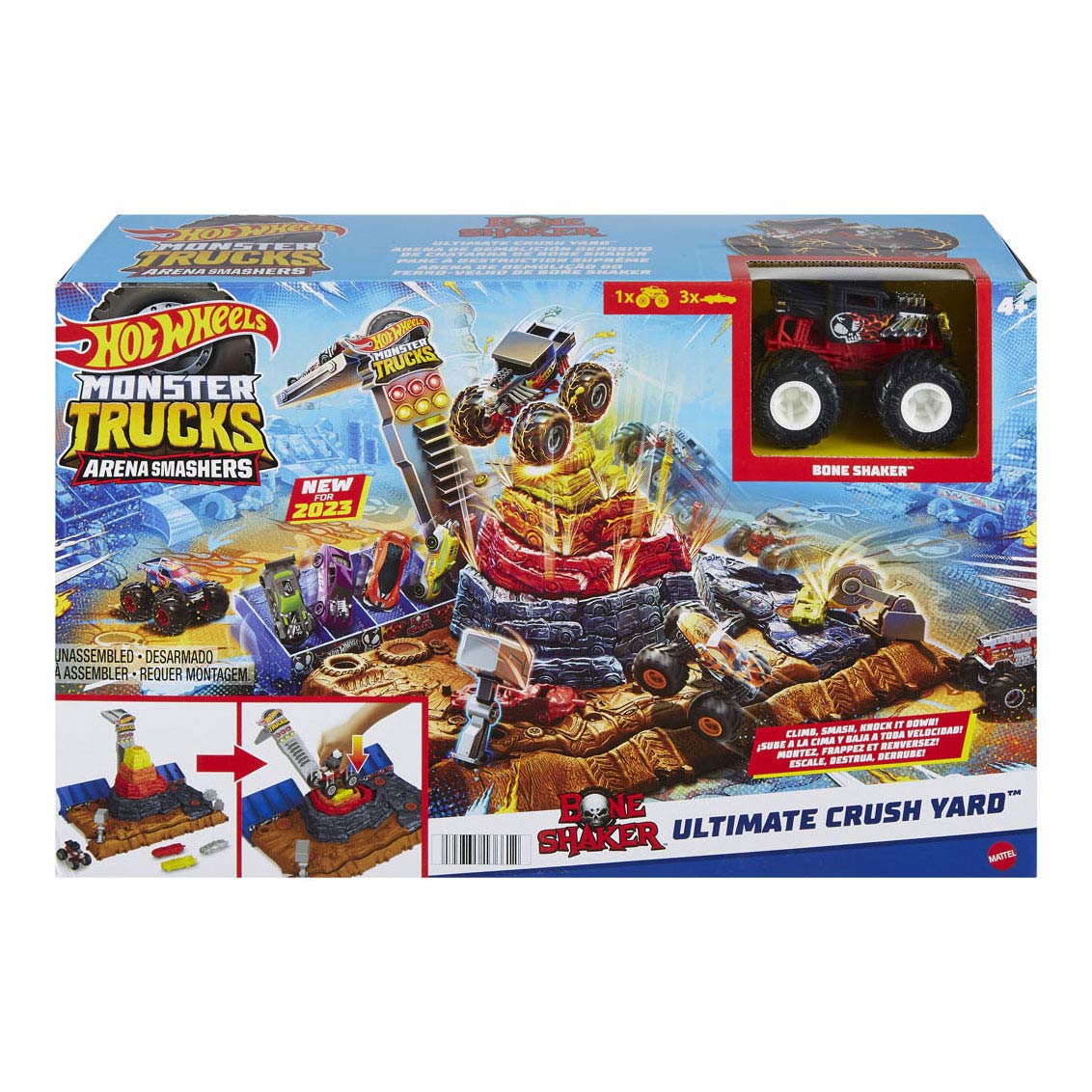 Hot Wheels Monster Trucks Arena Bone Shaker - Legetøjsbil racerbane