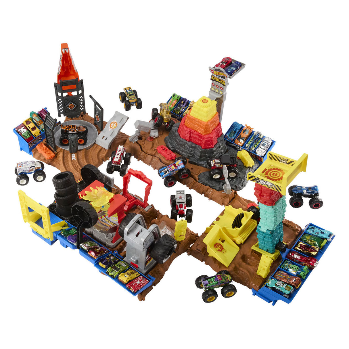 Hot Wheels Monster Trucks Arena Bone Shaker - Legetøjsbil racerbane