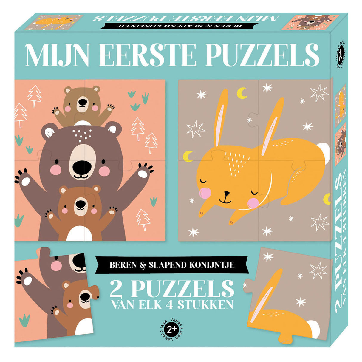 Miffy mine første puslespil - bjørne sover ko, 2x4stk.