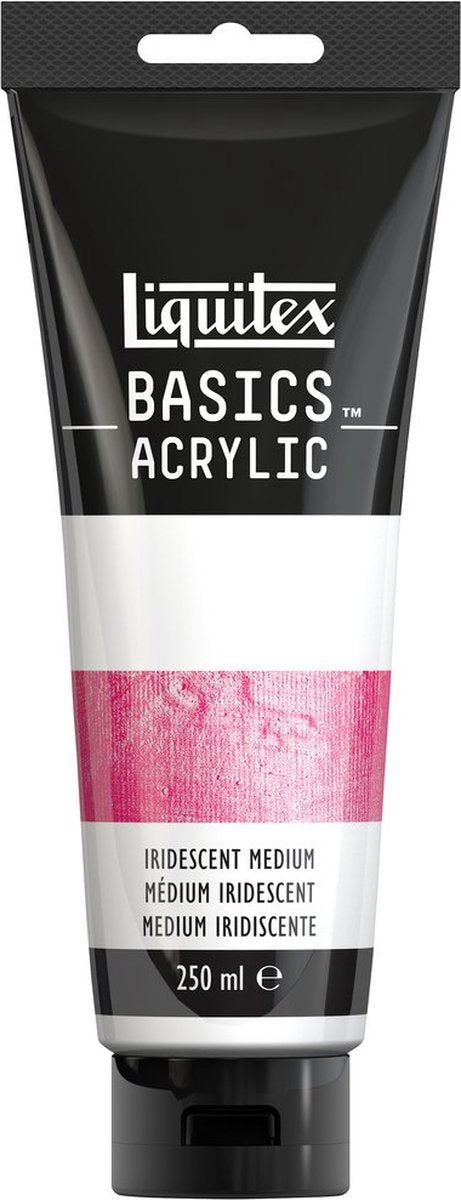 Liquitex 8870309 basics iriserende medium tube – iriserende akryl medium, transparent blandbar, 250 ml