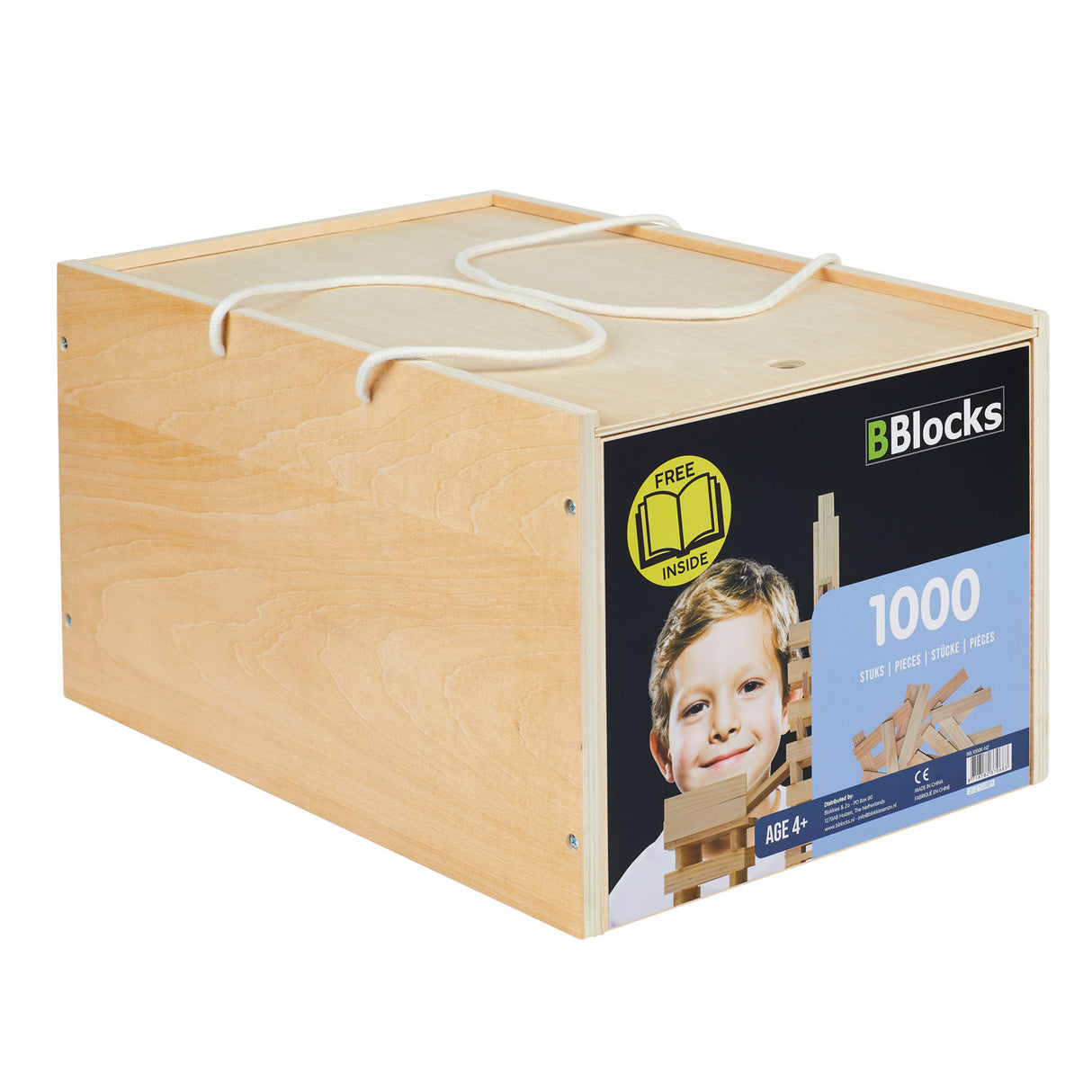Bblocks byggeplader i opbevaringsboks, 1000 stk.