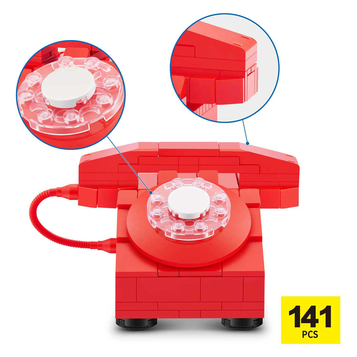 Zuru max premium retro telefon byggesæt i overraskelseskugle - 141 stk.