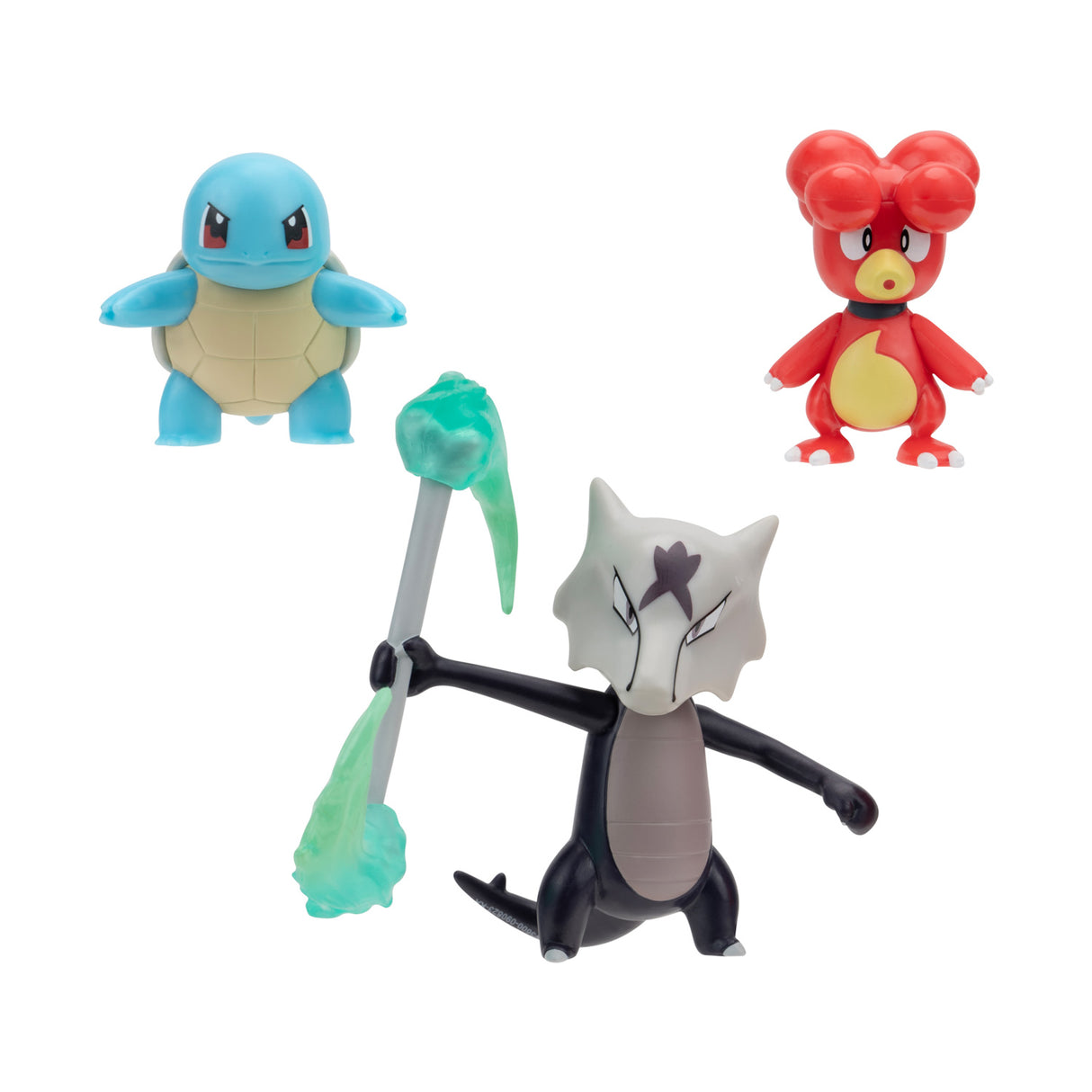 Boti Pokémon Batte Figure Set - Magby, Alolan, Marow, 3st.