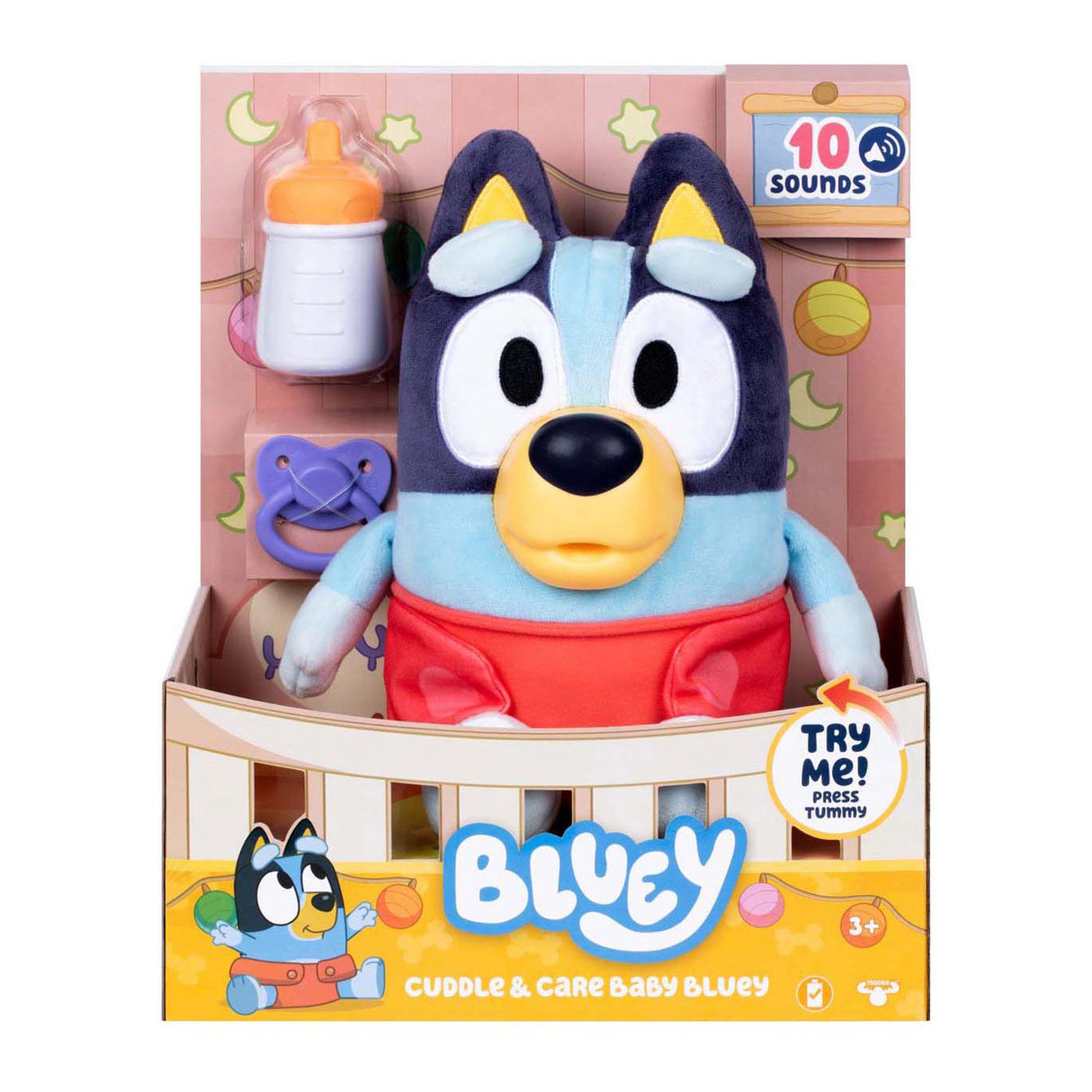 Spectron baby bluey kramme og pleje interaktivt plyslegetøj