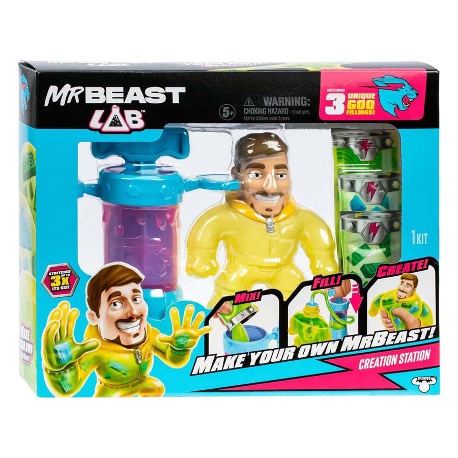 Moose legetøj mrbeast lab creation studio - bland, fyld og skab den ultimative stretchy mrbeast!