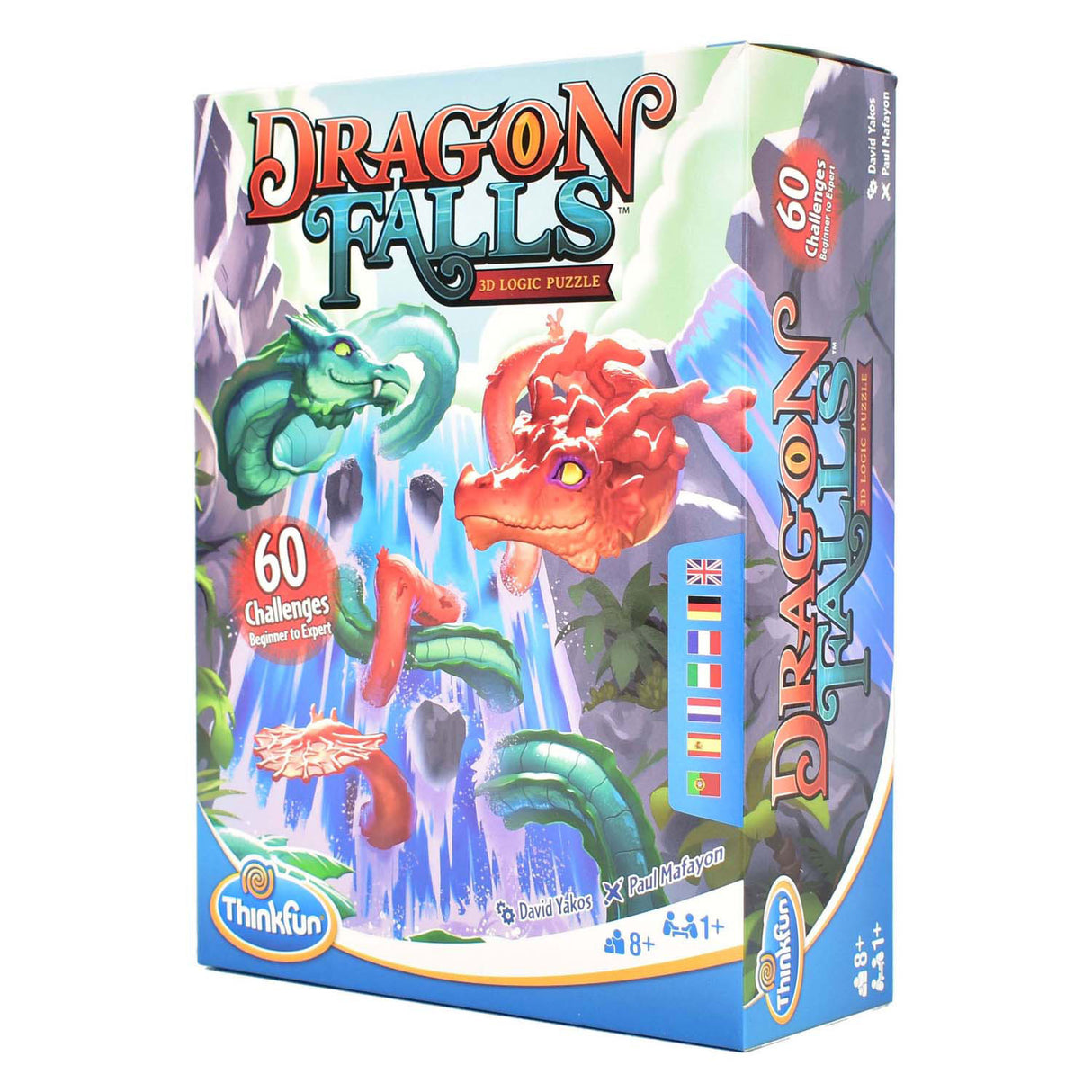 Thinkfun dragon falls 3D-tænkepuslespil, 60 udfordringer