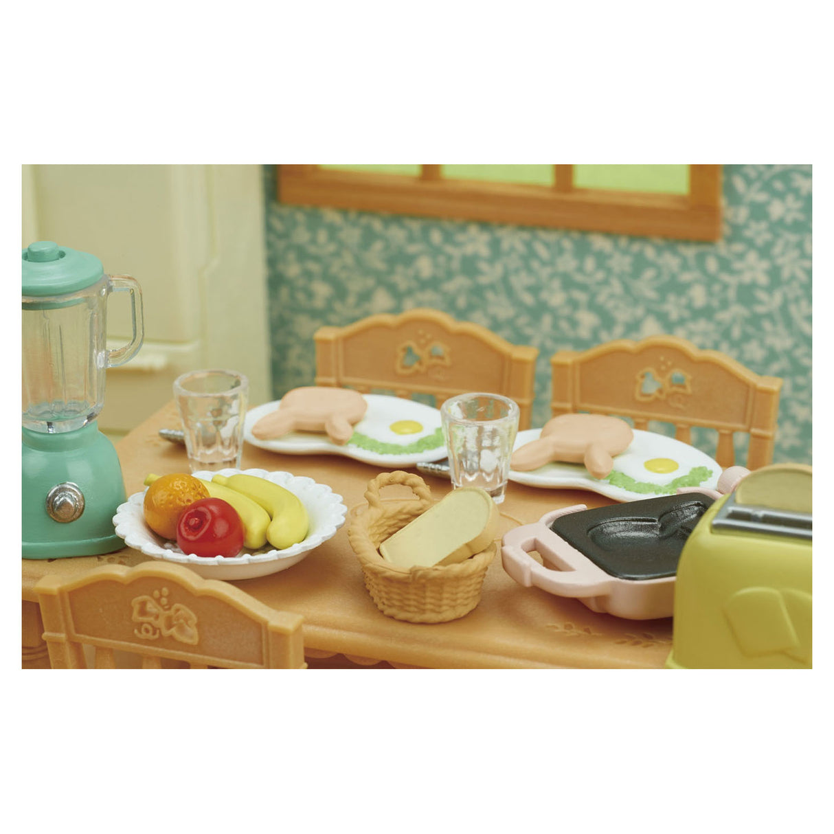 Sylvanian familier 5444 morgenmad sæt dukkehus møbler