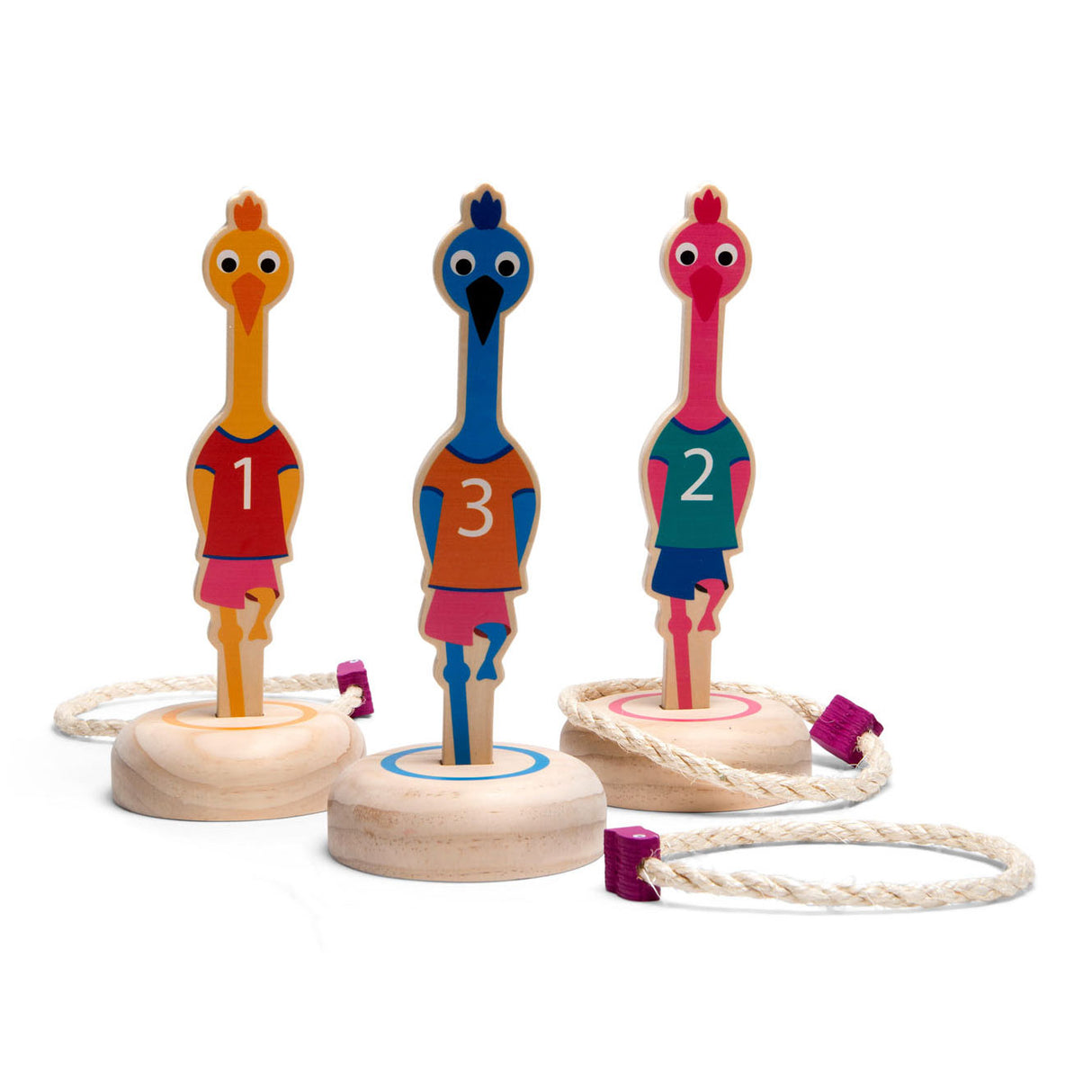 BS Toys Ringwerpen Birds Wood - Kastspil