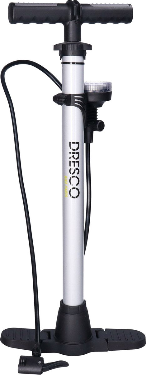 Dresco cykelpumpe - trykmåler - sort