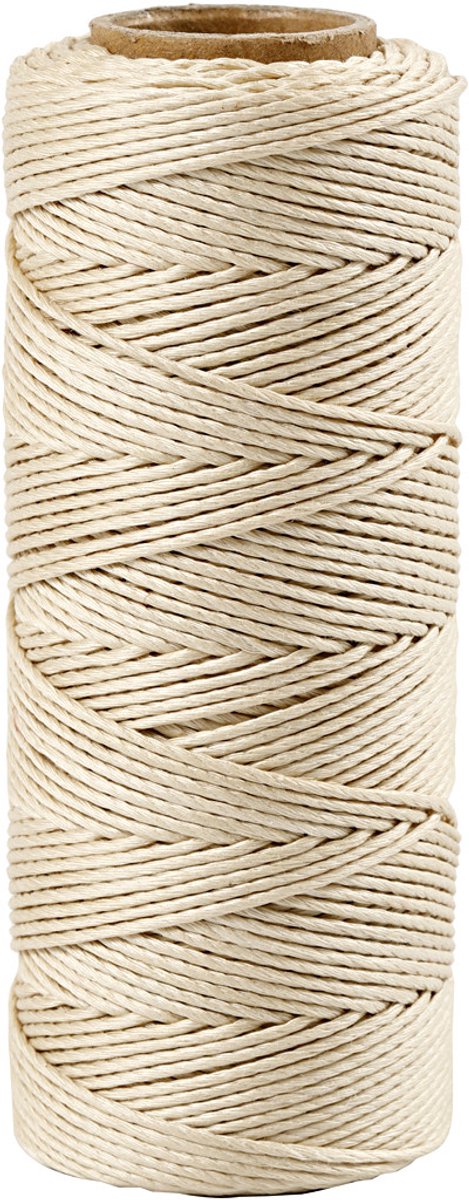 Creativ company bambussnor 1 mm råhvid 65 m