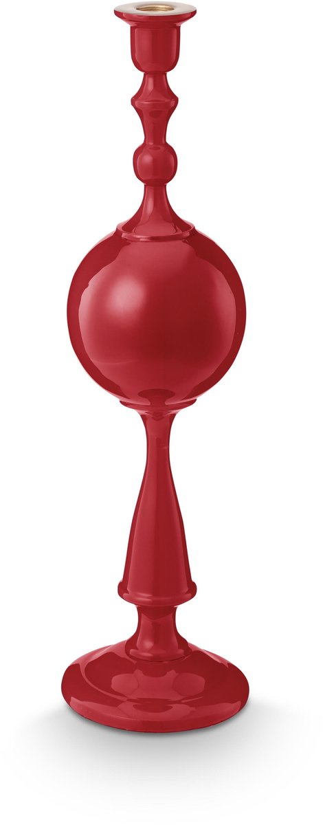 Pip studio kandelaar sphere - kaarsenhouder van metaal - donkerrood - 44cm