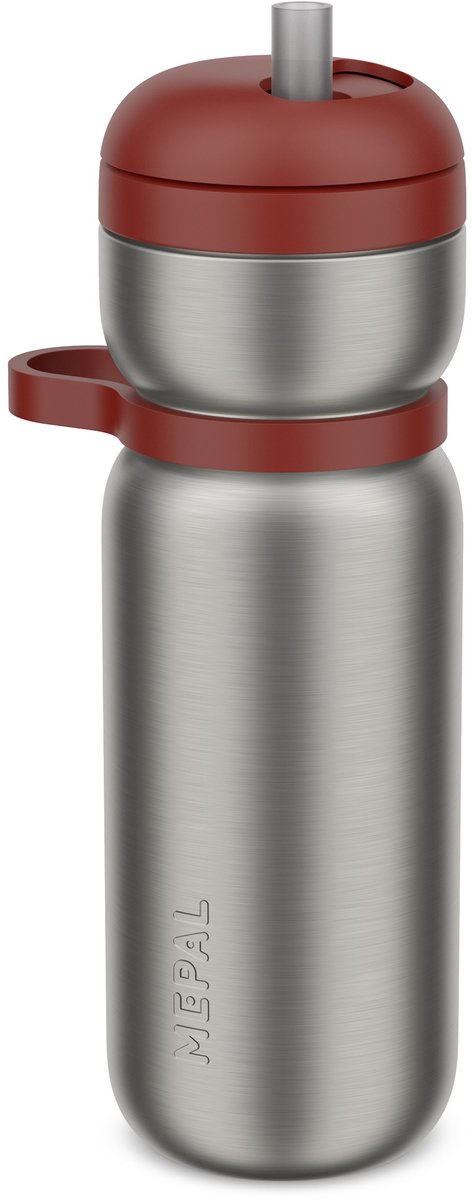 Mepal isoleret flaske twist sport - 600 ml - twist and drink - lækagesikker og isoleret: 6 timer varm. 10 timer kold - tåler opvaskemaskine - drikkeflasker - bjergrød