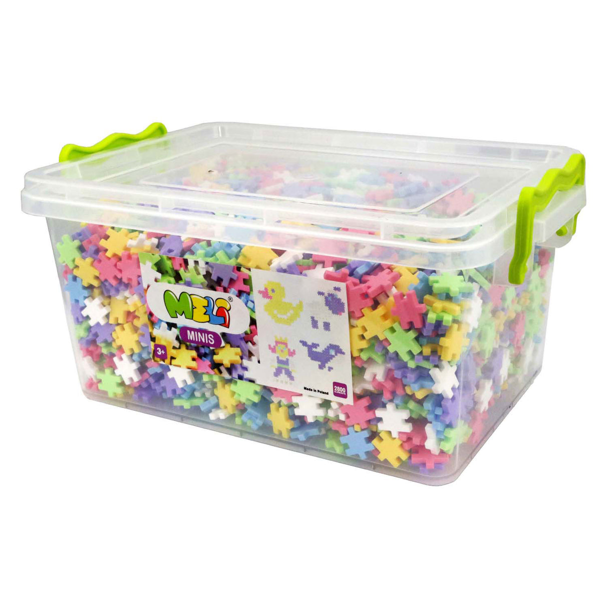 Meli minis pastel byggeklodser, 2800 stk.