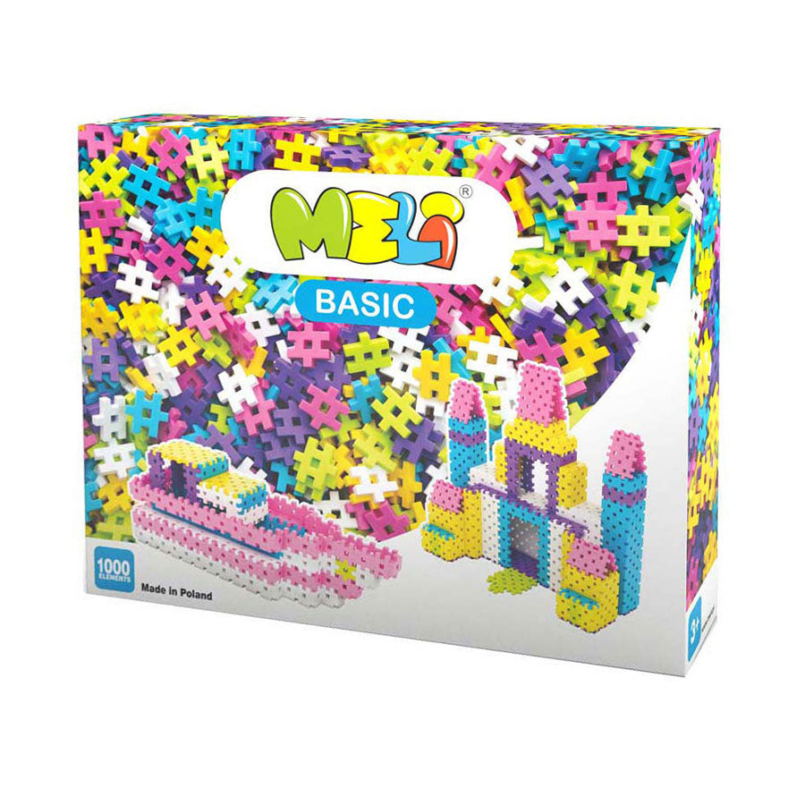 Meli basic pink byggeklodser, 1000 stk.