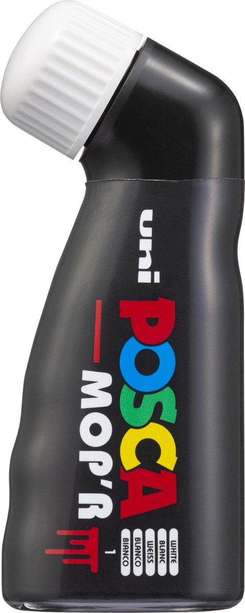 Posca mop'r malertusch xxl 3-19mm hvid - super tyk malerpen - akryltusch - kuglepenne - tusch - moppe