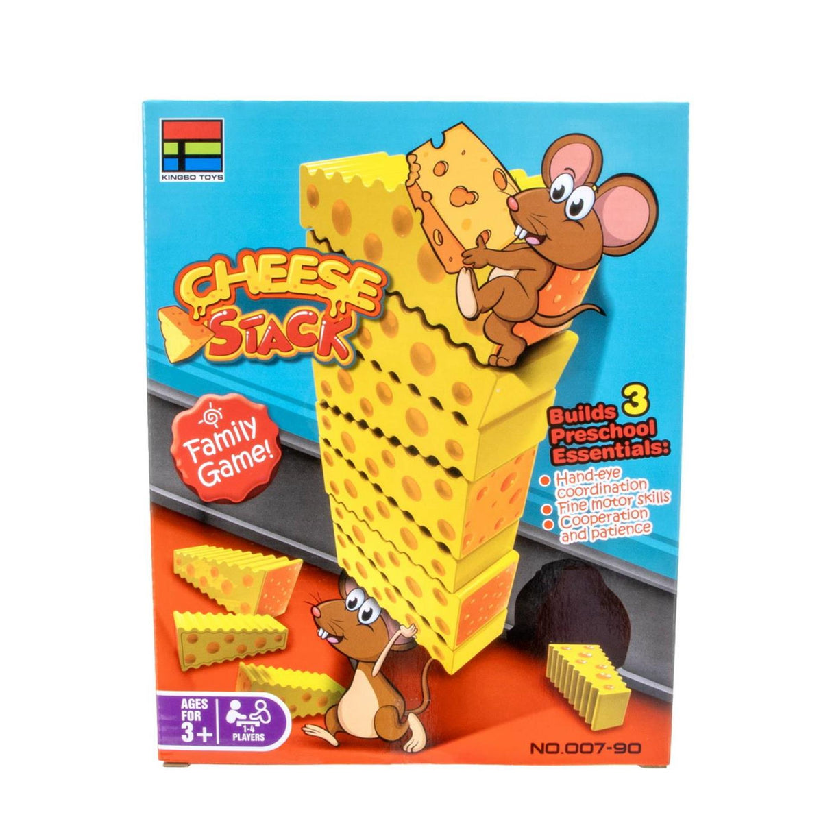 Spel kaas stapelen op muis