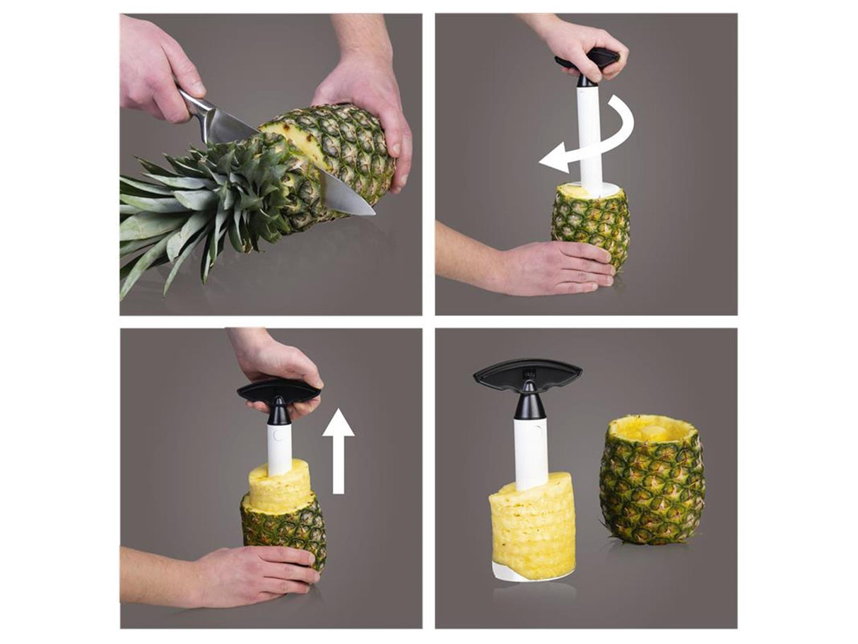 Vacu fin ananas skærer hvid sort