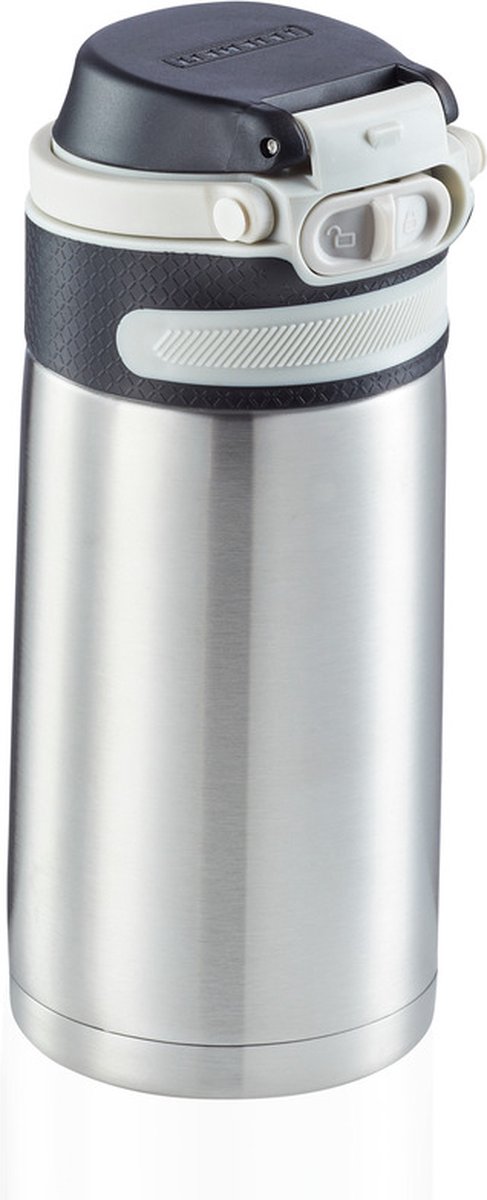 Leifheit flip termokandekop - 350 ml - rustfrit stål - sølv
