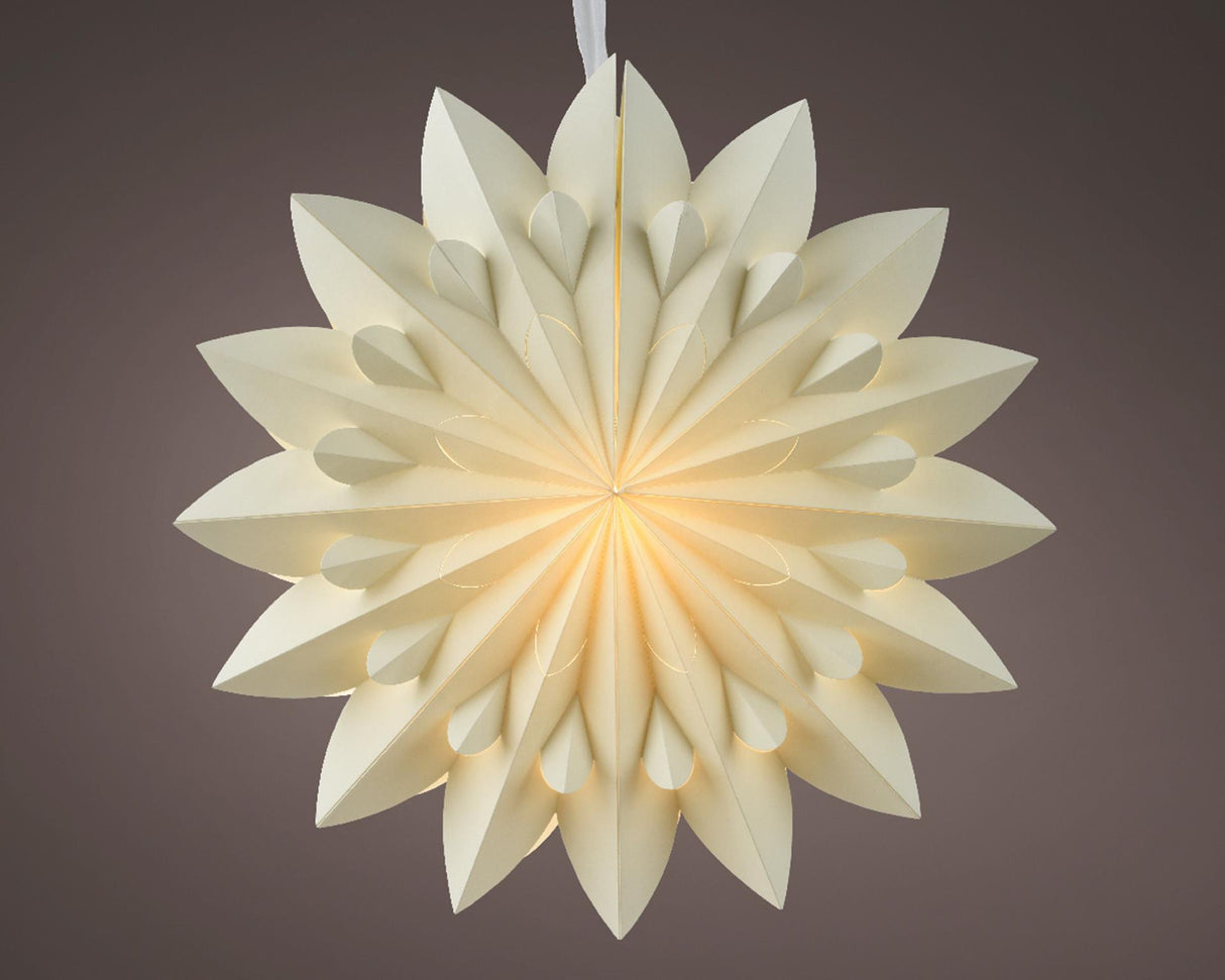 Lumineo star LED pap 40cm med timer