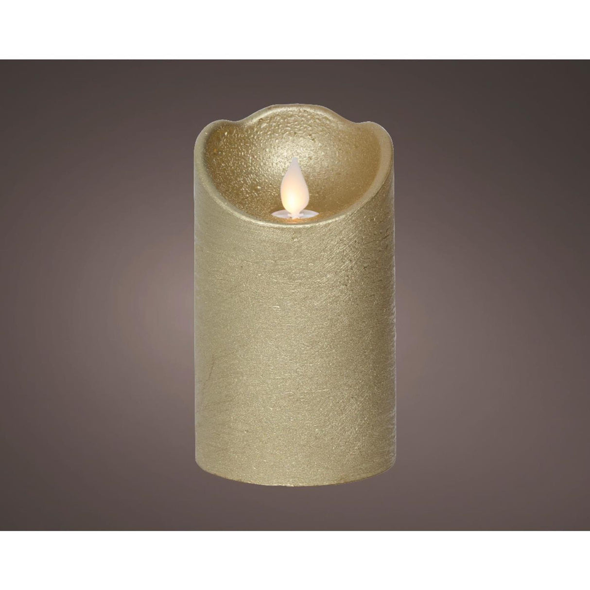 Lumineo LED bølgende lys voks guld ø7,5xh12,5cm varm hvid