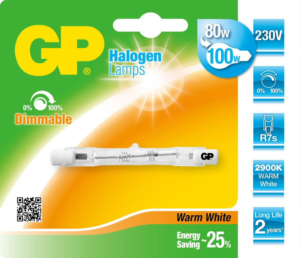 Gp belysning gp halo lin. es 78mm 80w r7s