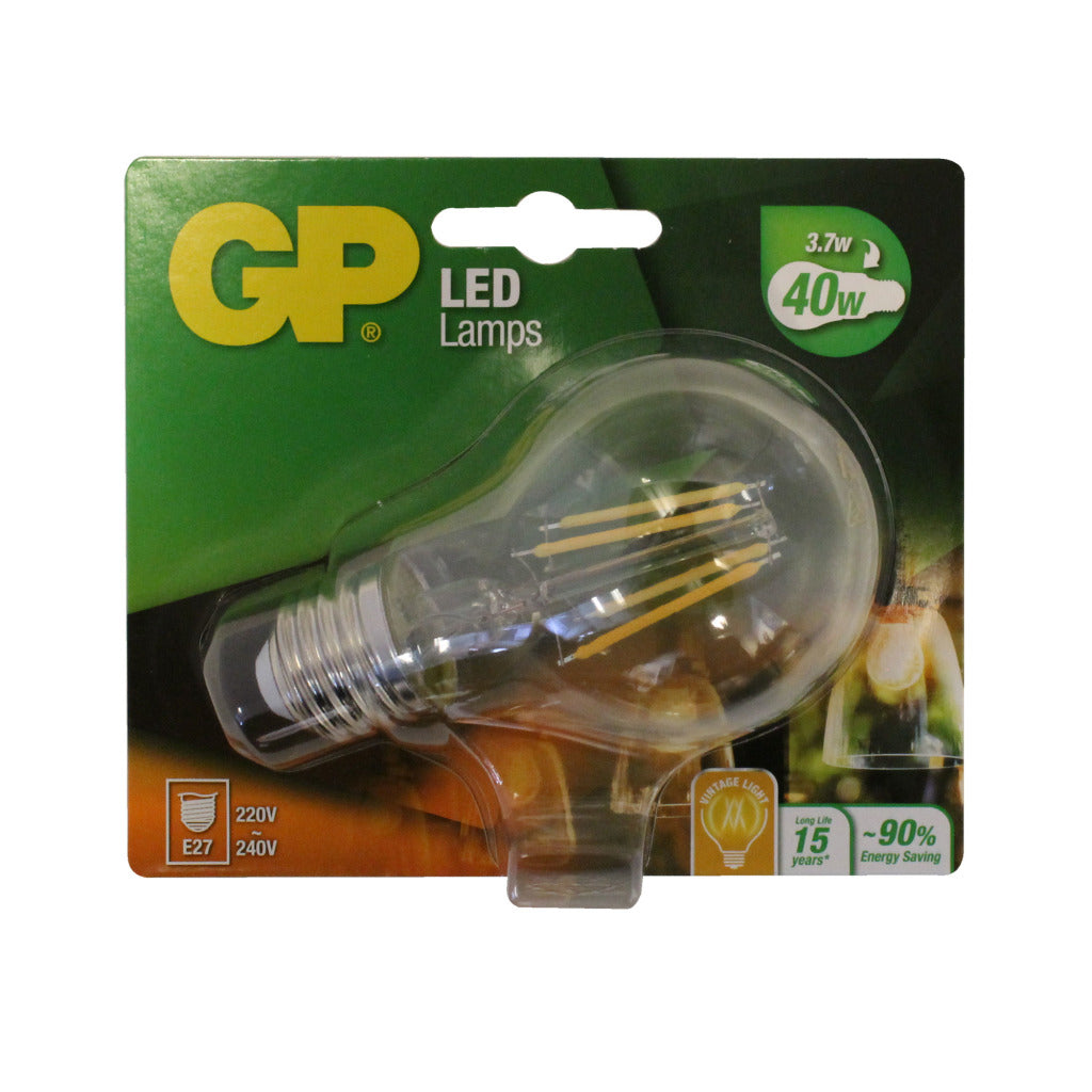 Gp belysning gp led klassisk fila. 4w e27