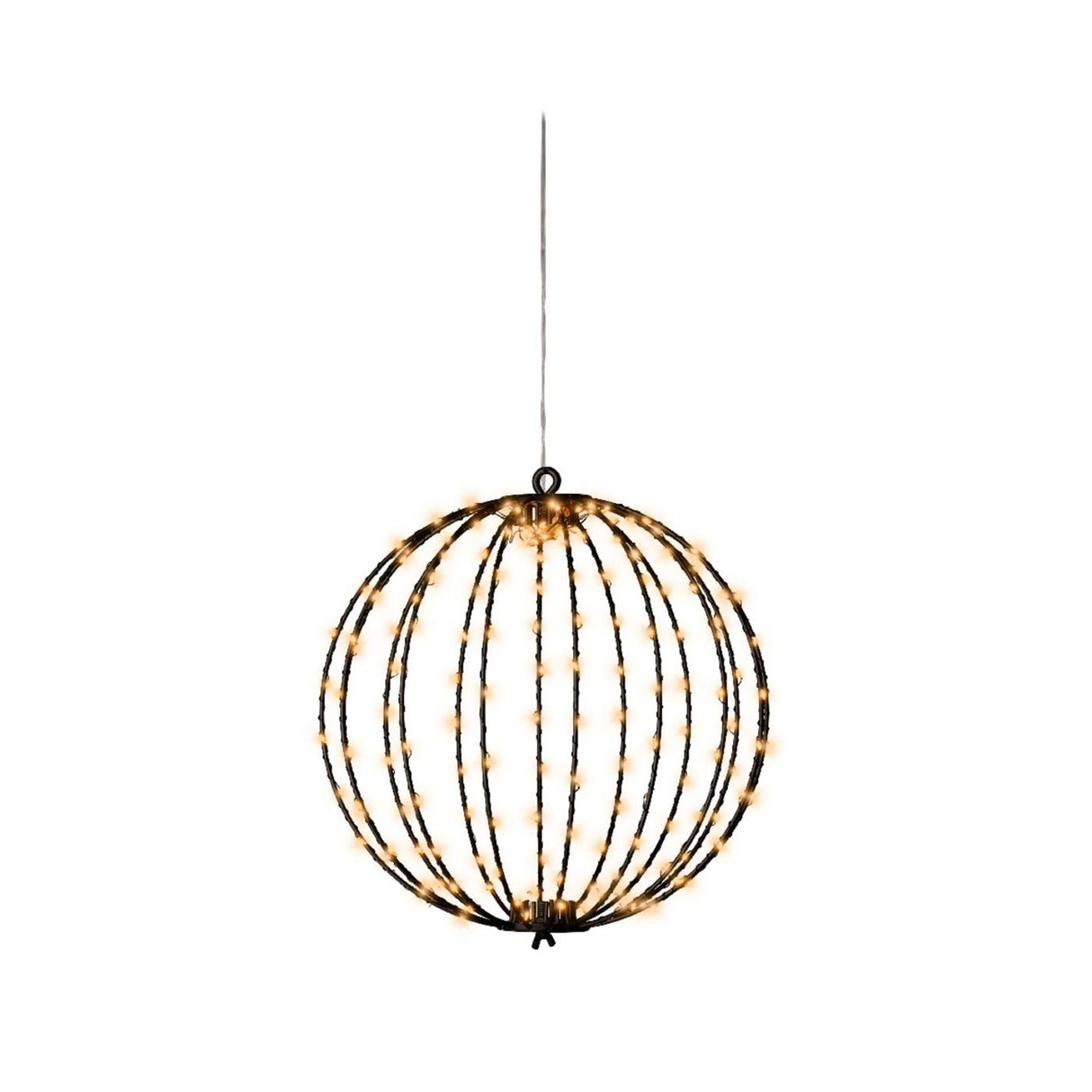 Lumineo pære 192LED metal med timer ø28cm