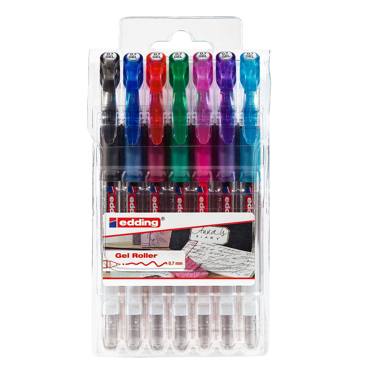 Edding 2185 • gelrulle 0,7mm assorteret 7stk