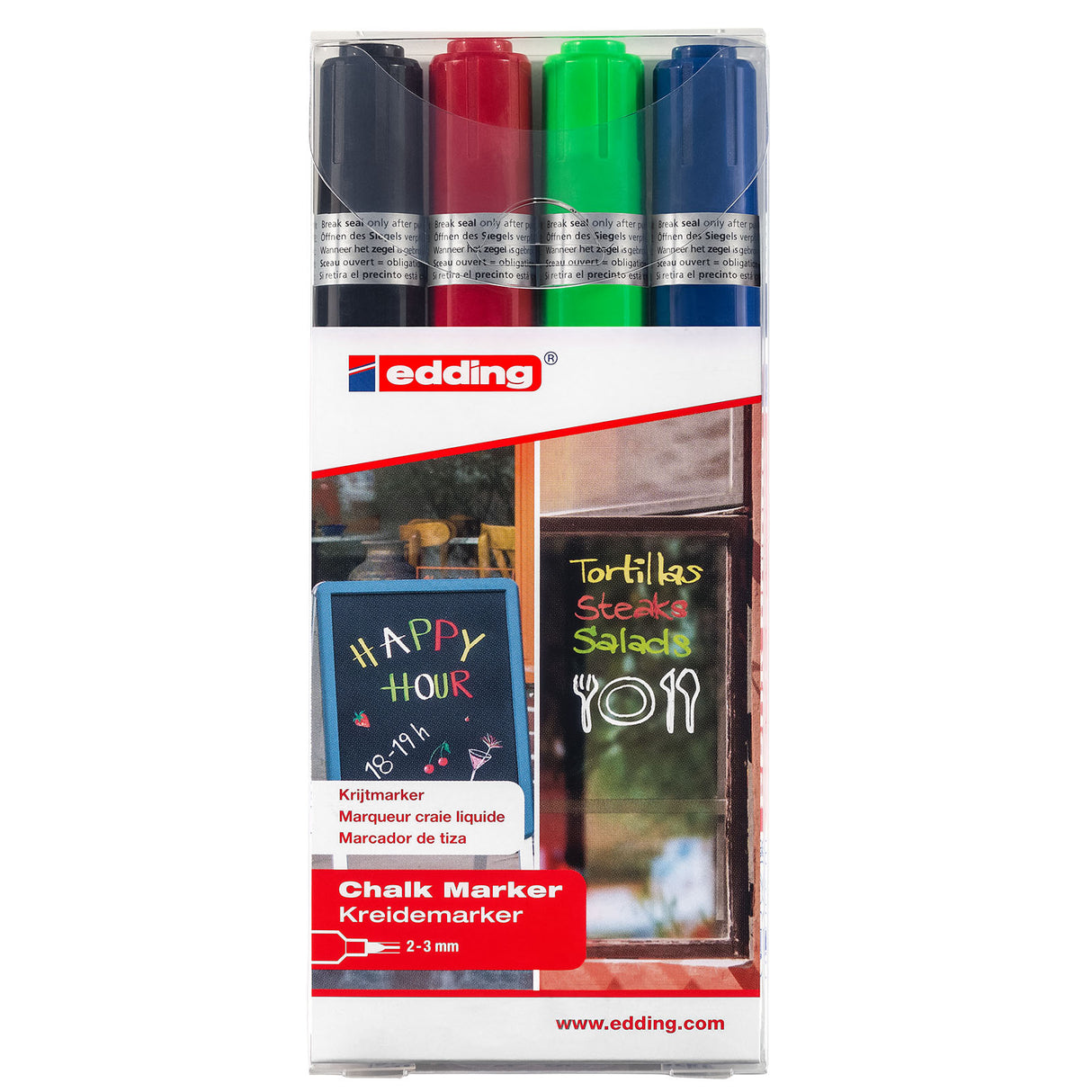 Edding 4095 • kridttusch 2-3mm assorteret 4 stk