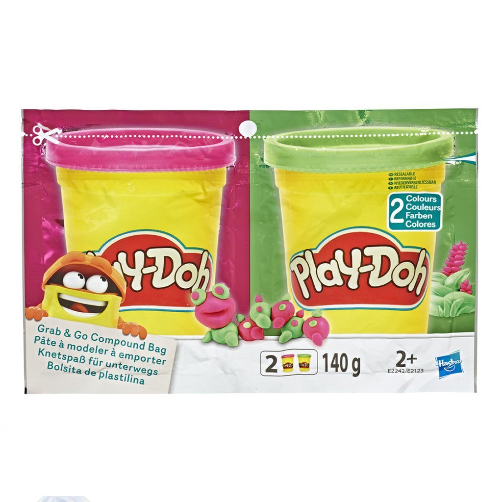 Play-doh grab and go sammensat taske + 2 farver ler