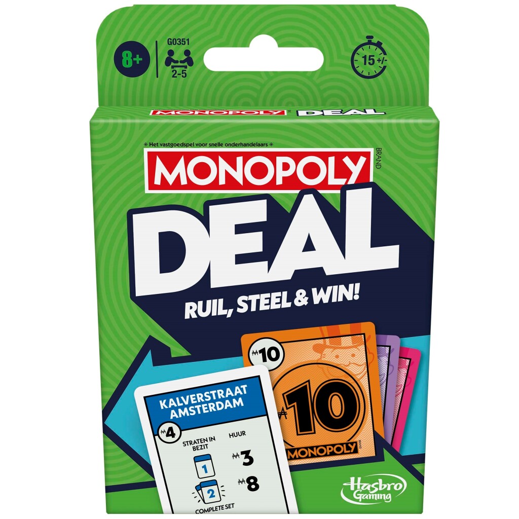 Hasbro monopol deal kortspil - hollandsk udgave